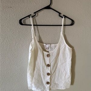 Revamped White Button-Down Camisole